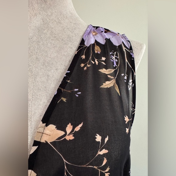 Calvin Klein A Line Floral Midi Dress with Separate Slip Size 12 - Picture 10 of 14